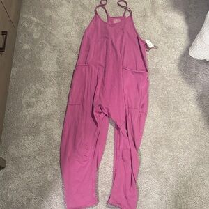NWT free people hot shot jumpsuit in purple